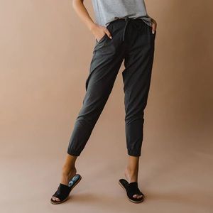 Albion Fit Jetsetters Grey Zipper Pull on Joggers